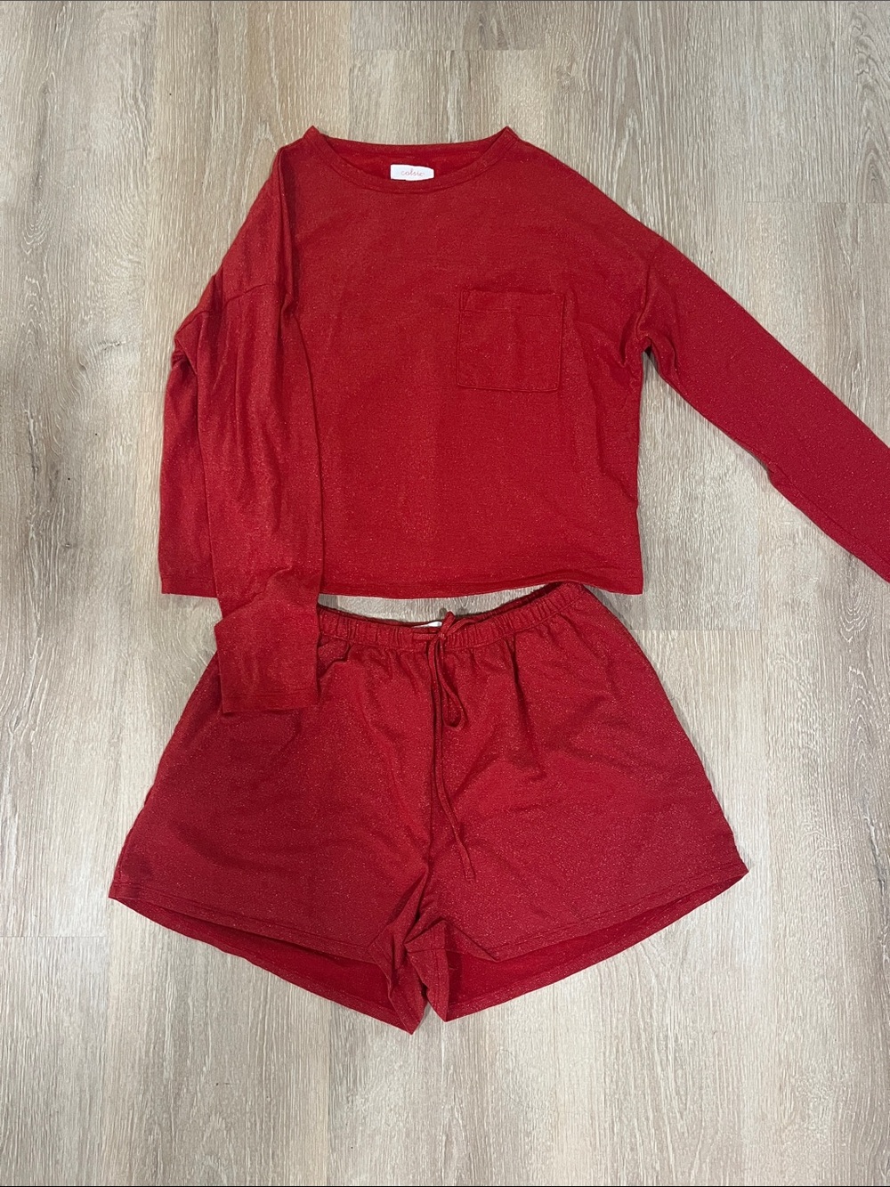 Red Two-Piece Cozy Loungewear Set